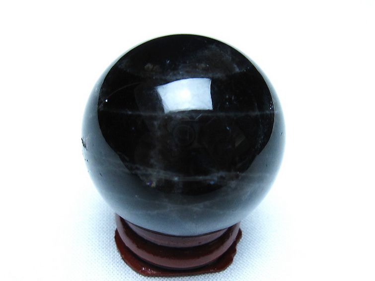モリオン 純天然 黒水晶 丸玉 35mm [t220-9955] 3枚目
