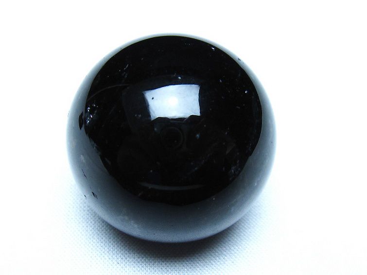 モリオン 純天然 黒水晶 丸玉 35mm [t220-9958] 1枚目