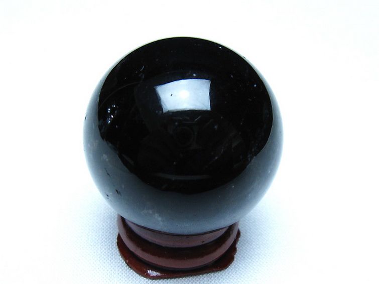 モリオン 純天然 黒水晶 丸玉 35mm [t220-9958] 3枚目