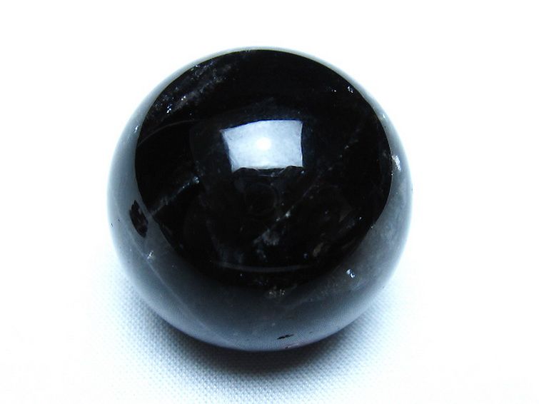 モリオン 純天然 黒水晶 丸玉 35mm [t220-9962] 1枚目