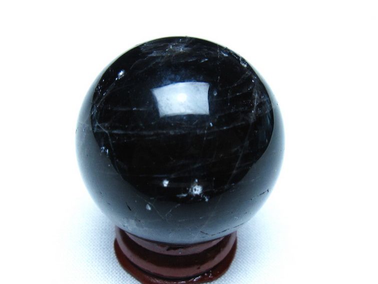 モリオン 純天然 黒水晶 丸玉 37mm [t220-9988] 3枚目