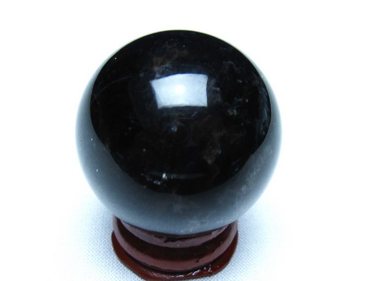 モリオン 純天然 黒水晶 丸玉 36mm [t220-9994] 3枚目