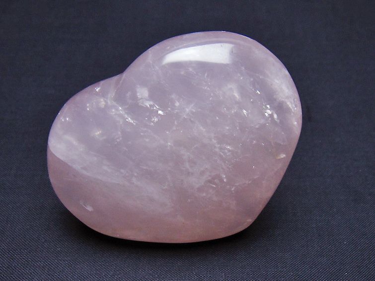 ローズクォーツハート 置物 [t225-8537] 2枚目