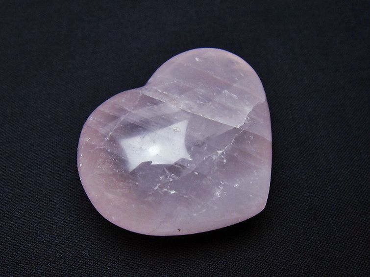 ローズクォーツハート 置物 [t225-8581] 1枚目
