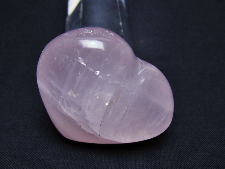 ローズクォーツハート 置物 [t225-8581] 2枚目