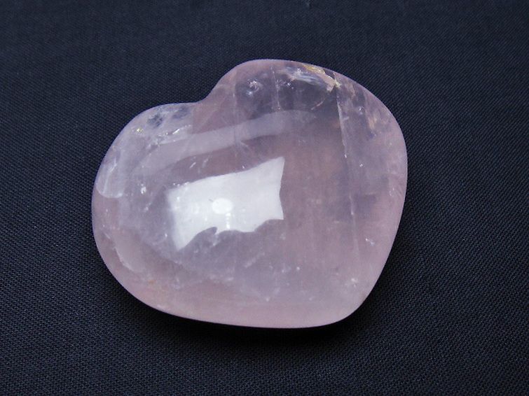 ローズクォーツハート 置物 [t225-8584] 1枚目