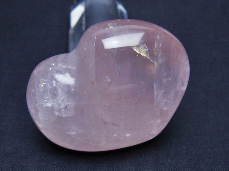 ローズクォーツハート 置物 [t225-8584] 2枚目