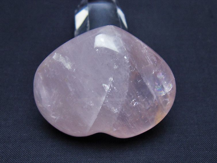 ローズクォーツハート 置物 [t225-8584] 3枚目