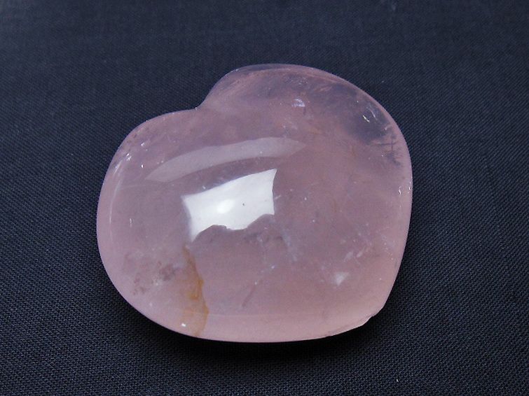 ローズクォーツハート 置物 [t225-8589] 1枚目