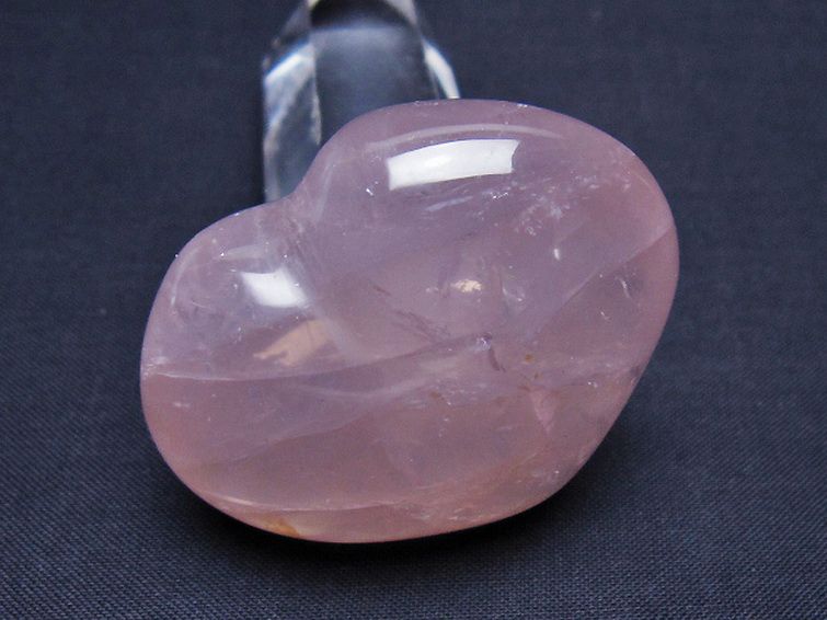 ローズクォーツハート 置物 [t225-8589] 2枚目