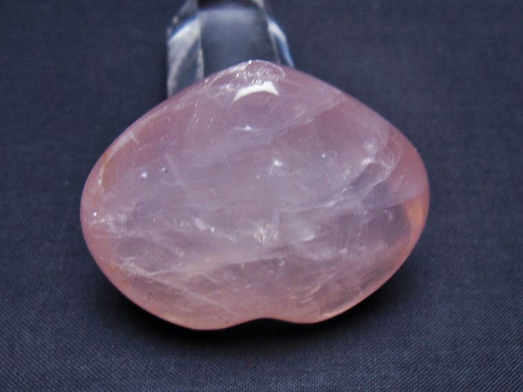 ローズクォーツハート 置物 [t225-8589] 3枚目