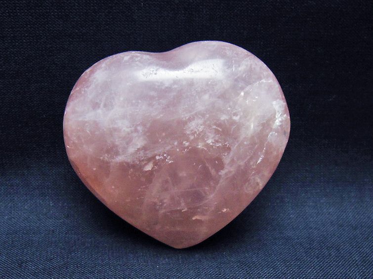 ローズクォーツハート 置物 [t225-8609] 1枚目