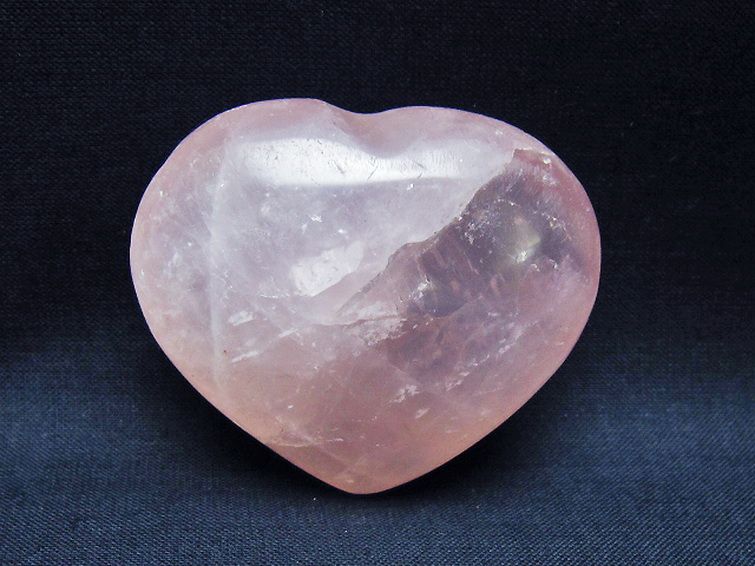 ローズクォーツハート 置物 [t225-8612] 1枚目