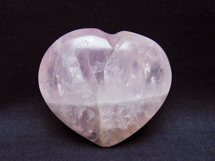 ローズクォーツハート 置物 [t225-8615] 1枚目