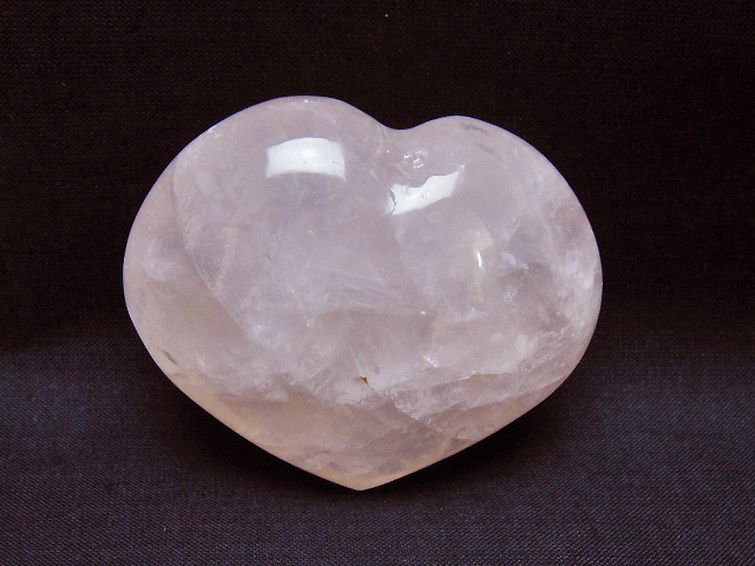 ローズクォーツハート 置物 [t225-8620] 1枚目