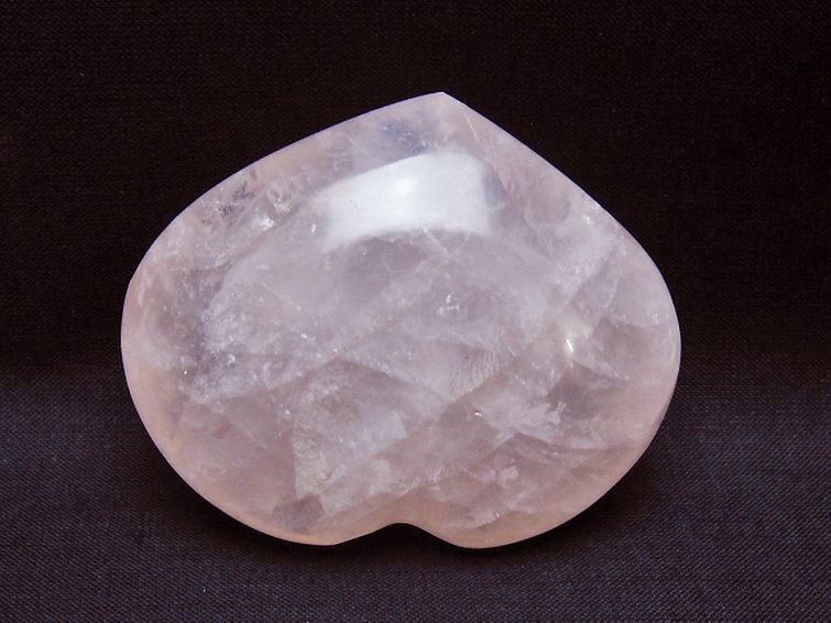 ローズクォーツハート 置物 [t225-8620] 3枚目