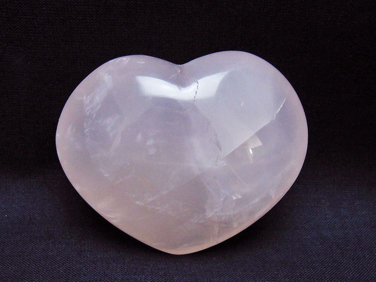 ローズクォーツハート 置物 [t225-8635] 1枚目