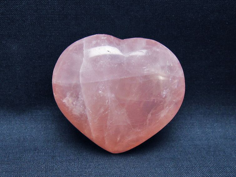 ローズクォーツハート 置物 [t225-8638] 1枚目