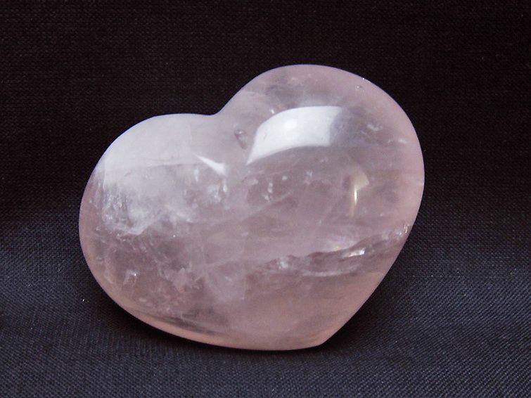 ローズクォーツハート 置物 [t225-8646] 2枚目
