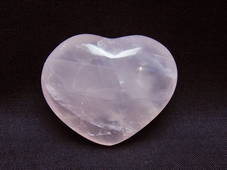 ローズクォーツハート 置物 [t225-8650] 1枚目