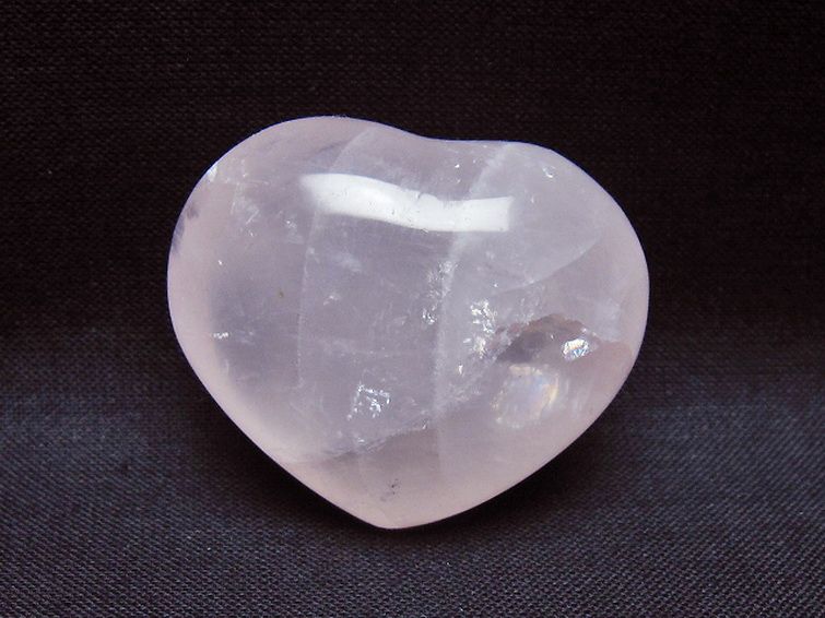 ローズクォーツハート 置物 [t225-8662] 1枚目