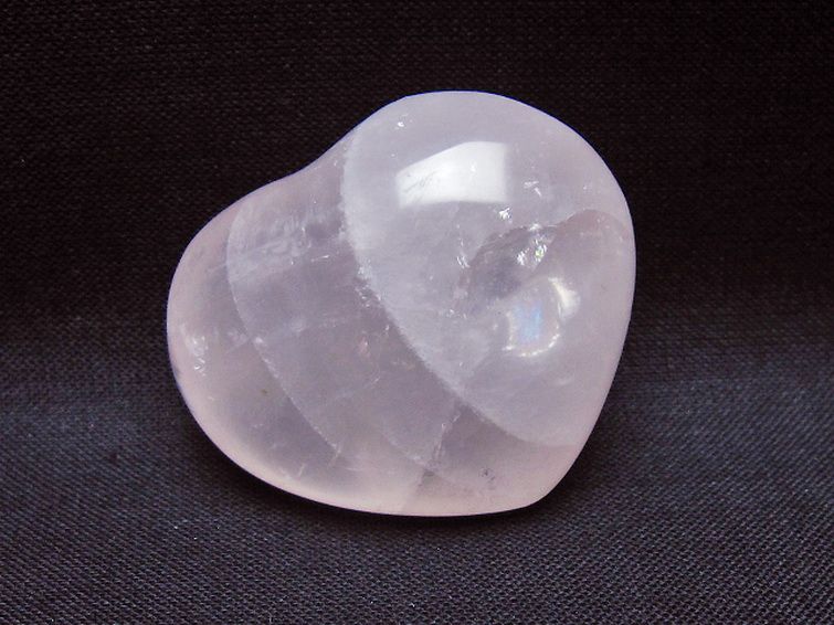 ローズクォーツハート 置物 [t225-8662] 2枚目