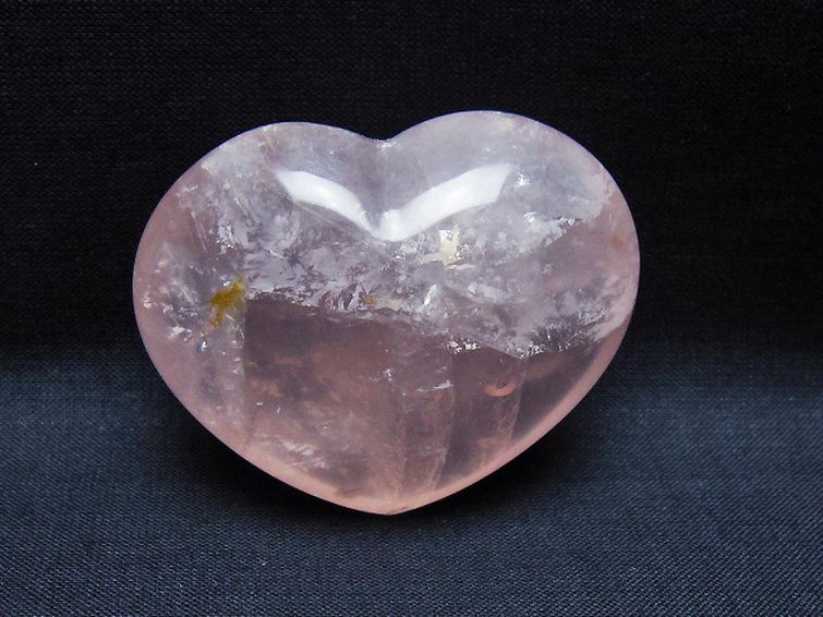 ローズクォーツハート 置物 [t225-8689] 1枚目