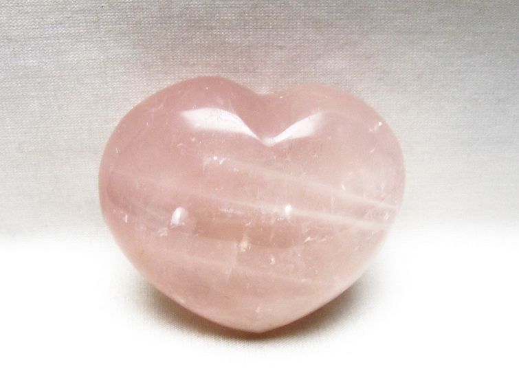 ローズクォーツハート 置物 [t225-8717] 1枚目