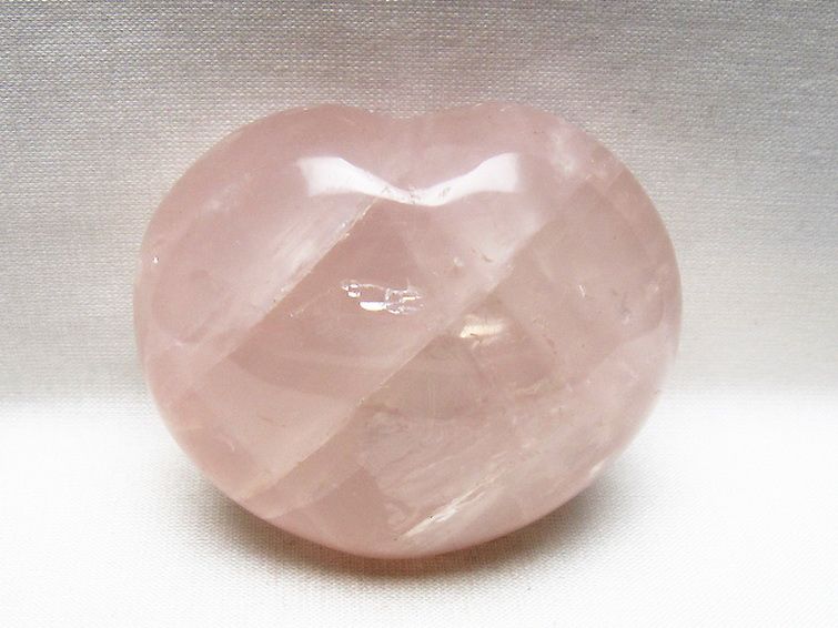 ローズクォーツハート 置物 [t225-8746] 1枚目