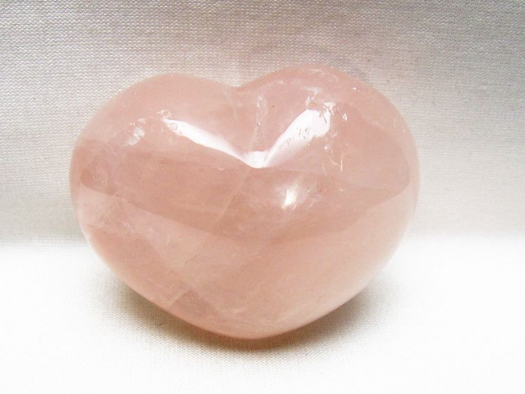 ローズクォーツハート 置物 [t225-8759] 1枚目