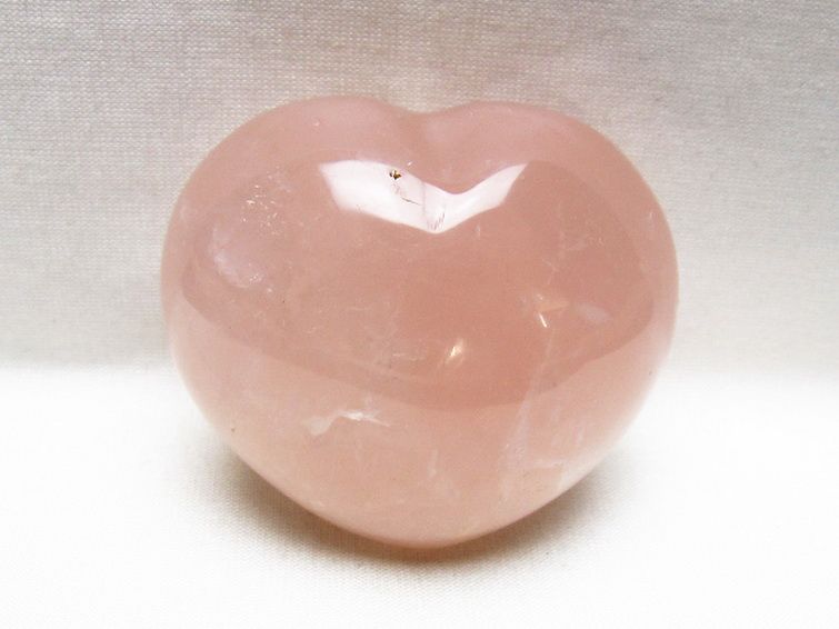 ローズクォーツハート 置物 [t225-8797] 1枚目