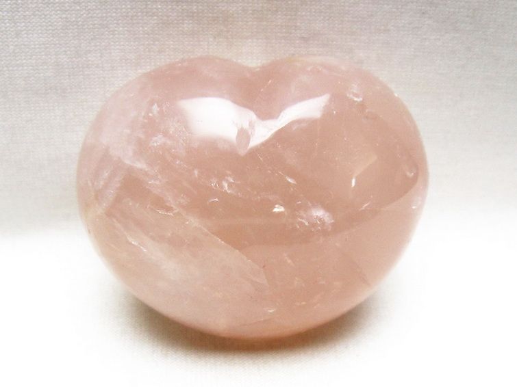 ローズクォーツハート 置物 [t225-8816] 1枚目