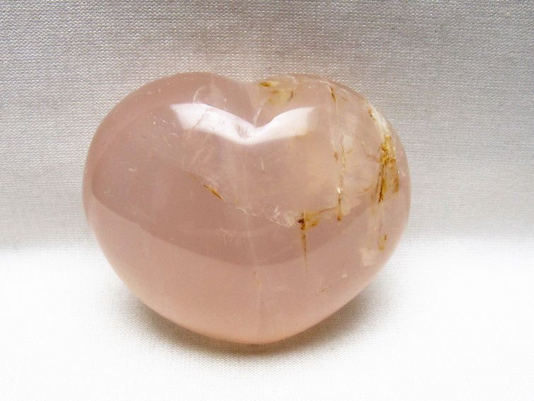 ローズクォーツハート 置物 [t225-8844] 1枚目