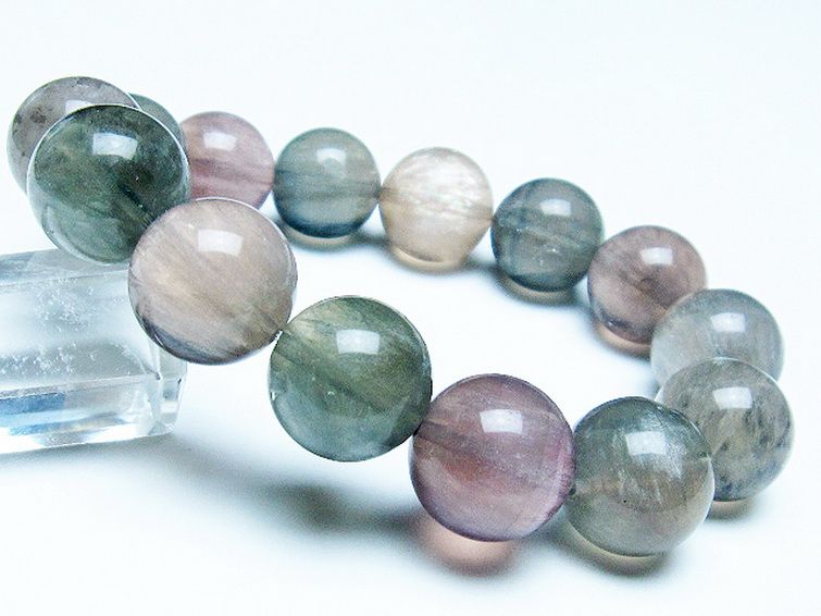 フローライト ブレスレット 15mm [t227-2267] 1枚目