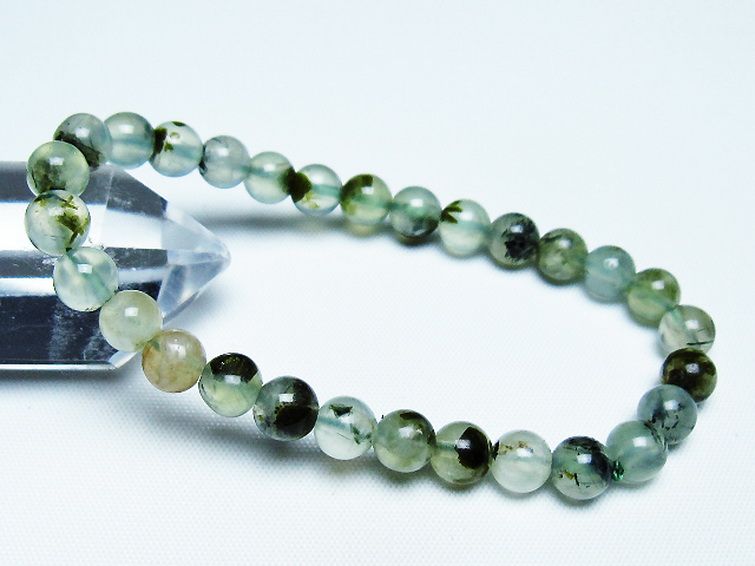 ルチル入り プレナイト ブレスレット 7mm [t228-4438] 1枚目