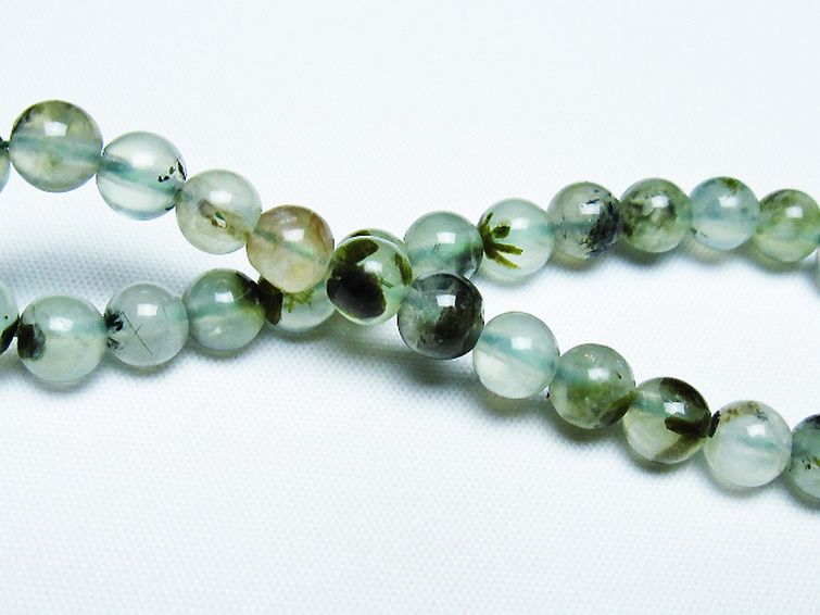 ルチル入り プレナイト ブレスレット 7mm [t228-4438] 2枚目