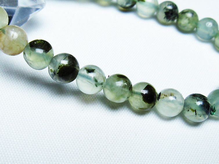 ルチル入り プレナイト ブレスレット 7mm [t228-4438] 3枚目