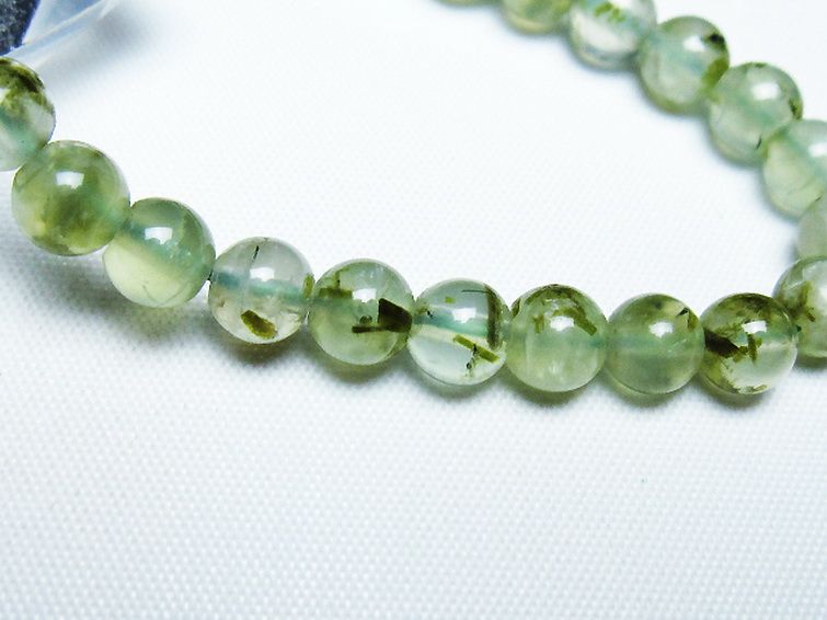 ルチル入り プレナイト ブレスレット 6mm [t228-4456] 3枚目