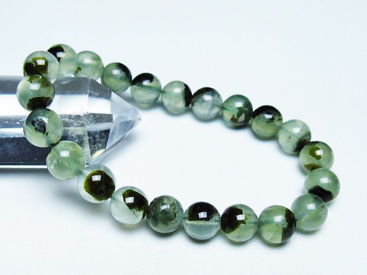 ルチル入り プレナイト ブレスレット 9mm [t228-4493] 1枚目