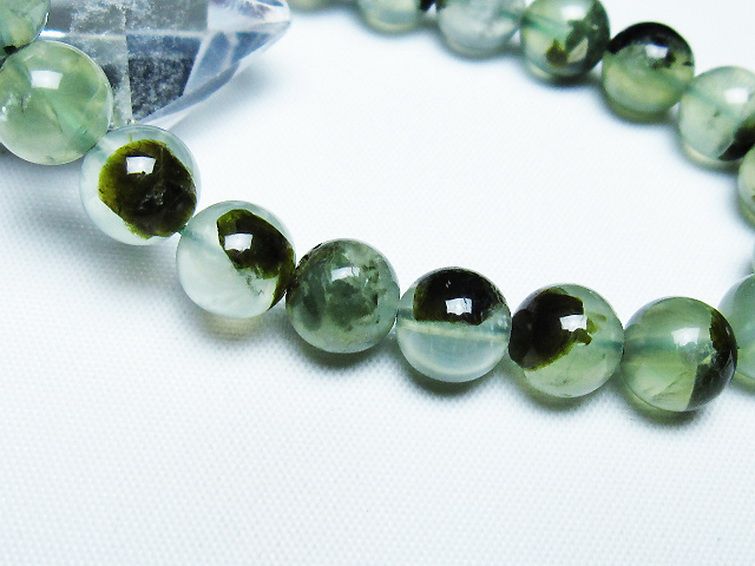 ルチル入り プレナイト ブレスレット 9mm [t228-4493] 3枚目