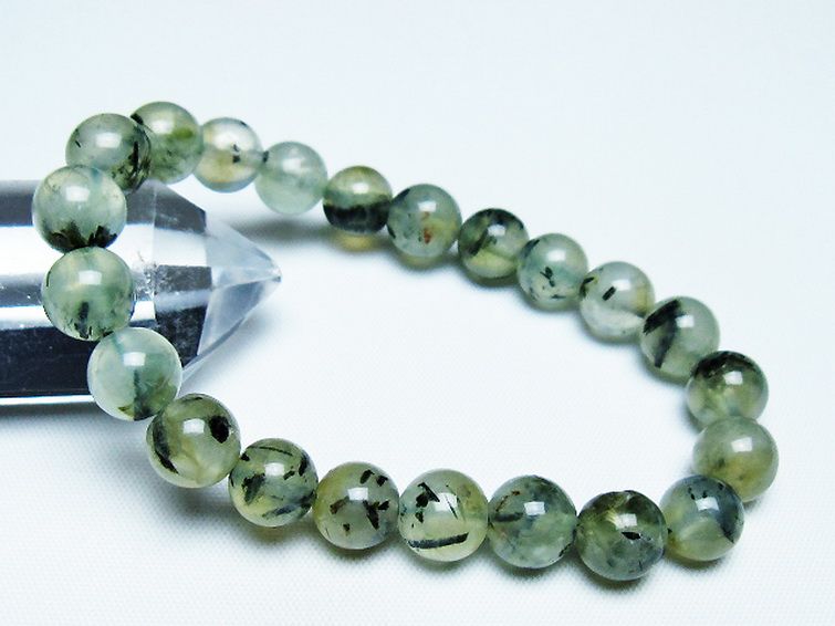 ルチル入り プレナイト ブレスレット 9mm [t228-4494] 1枚目