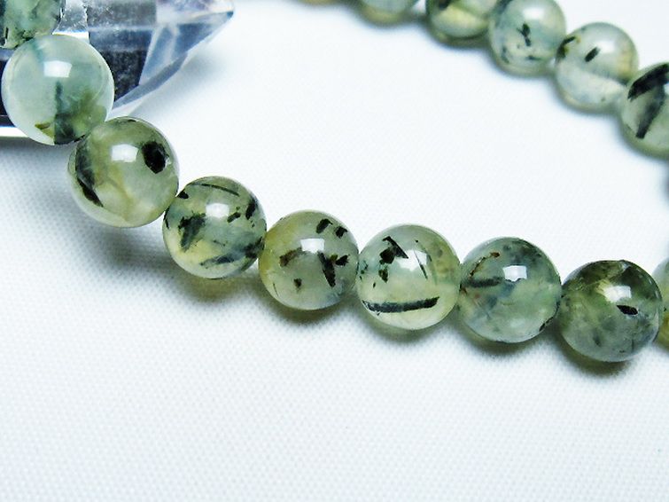 ルチル入り プレナイト ブレスレット 9mm [t228-4494] 3枚目