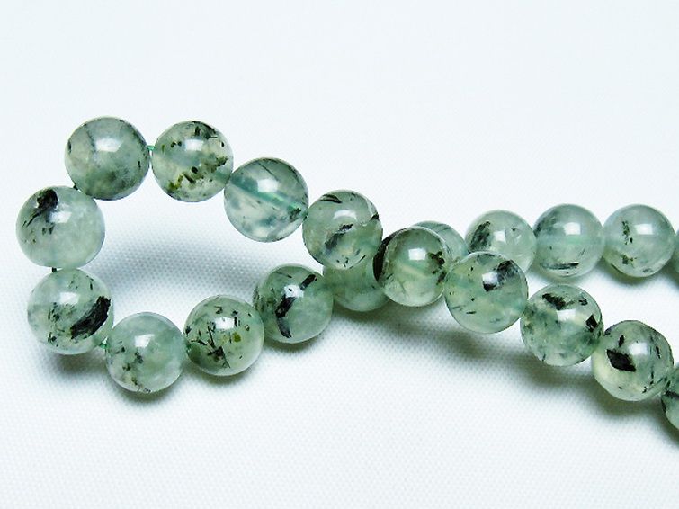 ルチル入り プレナイト ブレスレット 9mm [t228-4506] 2枚目