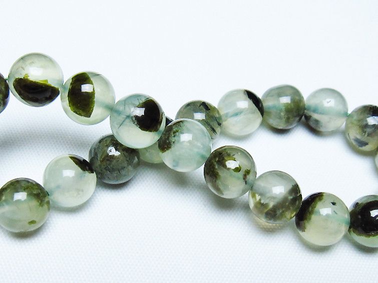 ルチル入り プレナイト ブレスレット 8mm [t228-4518] 2枚目