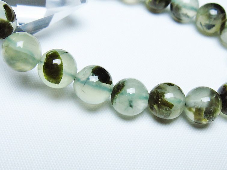 ルチル入り プレナイト ブレスレット 8mm [t228-4518] 3枚目