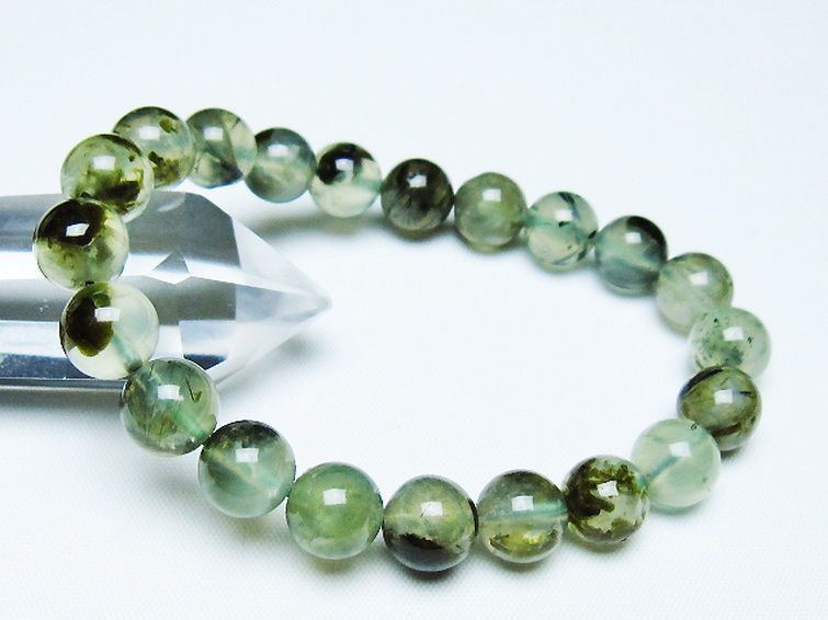 ルチル入り プレナイト ブレスレット 10mm [t228-4523] 1枚目