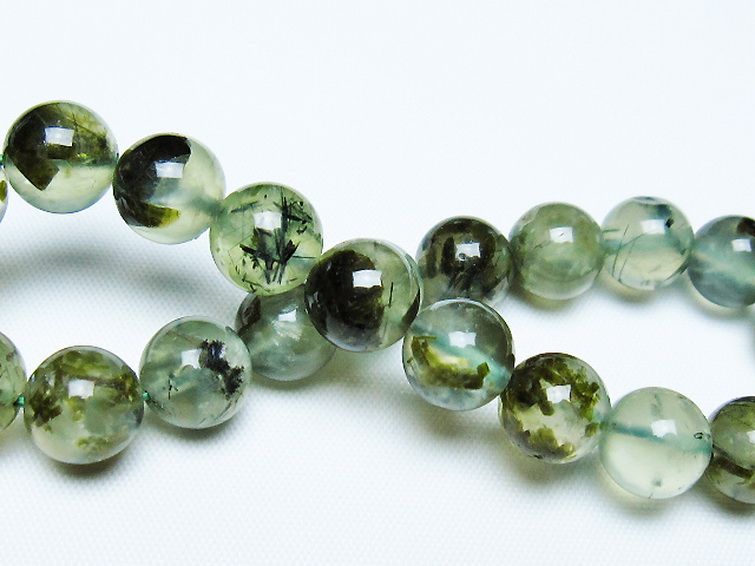 ルチル入り プレナイト ブレスレット 10mm [t228-4523] 2枚目