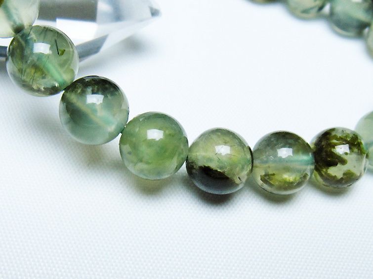 ルチル入り プレナイト ブレスレット 10mm [t228-4523] 3枚目