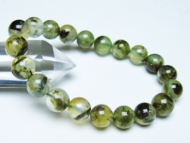 ルチル入り プレナイト ブレスレット 10mm [t228-4532] 1枚目