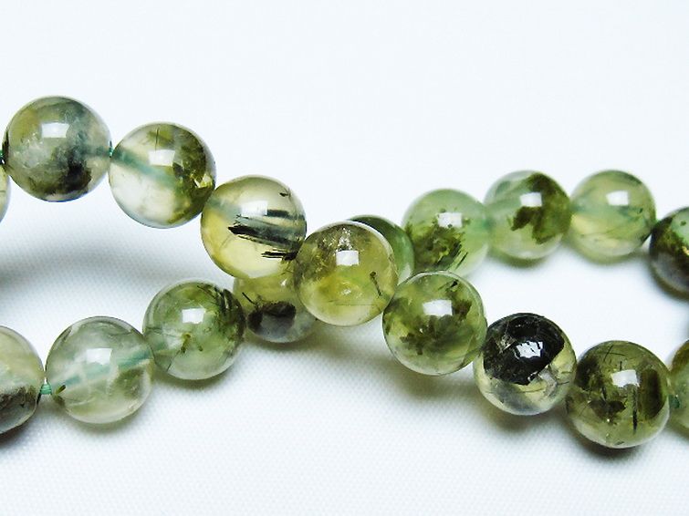 ルチル入り プレナイト ブレスレット 10mm [t228-4532] 2枚目